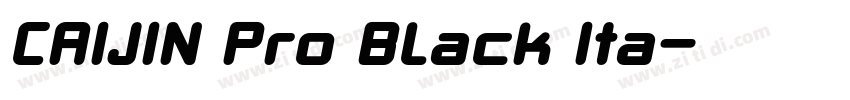 CAIJIN Pro Black Ita字体转换